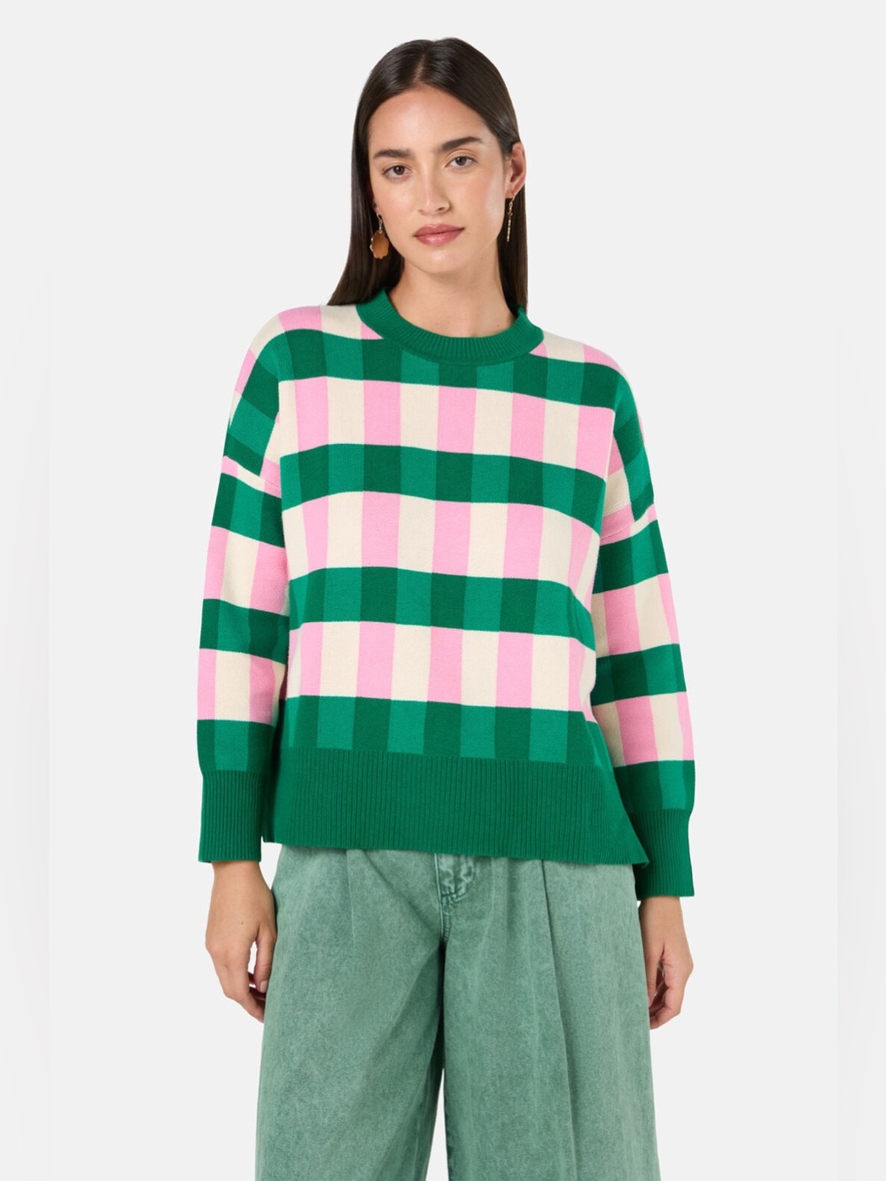 GORMAN Graphic Check Jumper sweater size 6